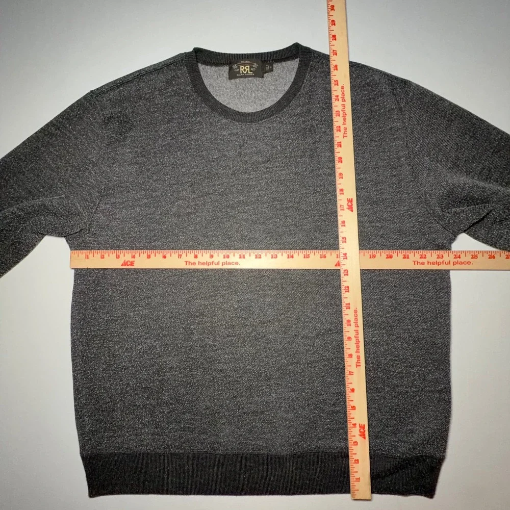 RRL Double RL Sweatshirt Mens XL Grey Marled Cotton Fleece Crewneck Americana - Picture 10 of 15